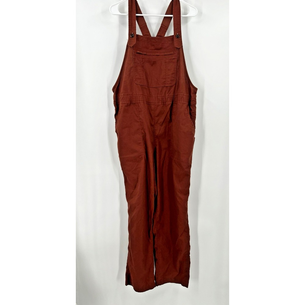 Duluth Trading Co Hempstop Bib Pull-On Overalls Women's XL Ripstop Outdoors Hemp